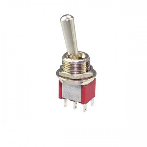 Двопозиційний тумблер MTS-102 ON-ON 6pin Двопозиційний тумблер MTS-102 ON-ON 6pin